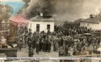 Pożar centrum miasta Głowna - rok 1937